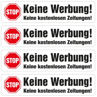 16 Keine Werbung Einleger Karton 58x13mm u.a.für Renz Briefkästen, nicht klebend