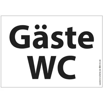 4x Gäste WC - Toiletten-Aufkleber (transparent)