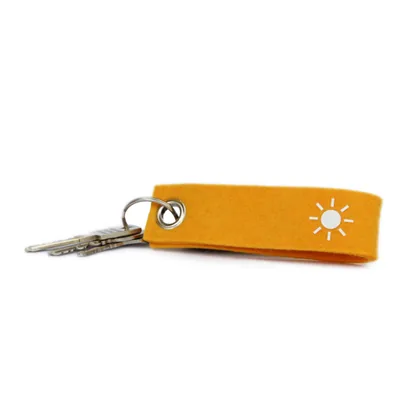 immi 1 St. Filz Schlüsselanhänger, Dicker Wollfilz Gelb/Sonne