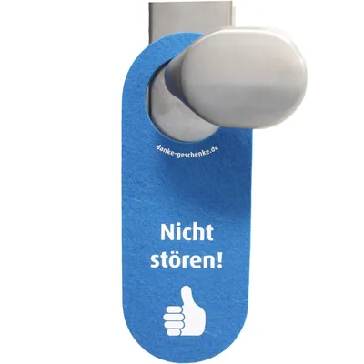 immi 1 St. Filz Türhänger Blau, Nicht stören/kommen Sie herein, Daumen hoch