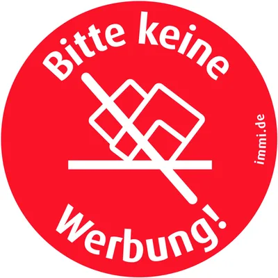 immi 10 St. Kleiner runder Bitte keine Werbung Aufkleber 45mm, wieder ablösbar