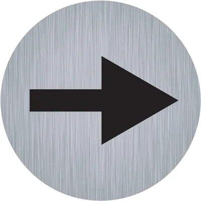 immi 4x Hinweis-Schild - Pfeil, Weg- bzw. Richtung-Beschilderung, 95mmØ