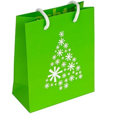 immi 5 Geschenktüten, Alternative für Geschenkpapier (Weihnachtsbaum)