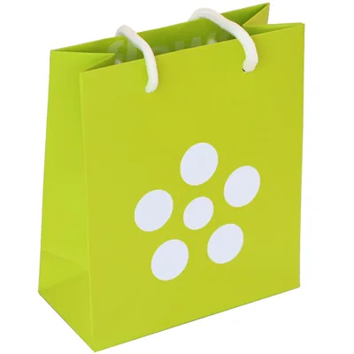 immi 5 Geschenktüten, Alternative für Geschenkpapier (Grün/Blume)