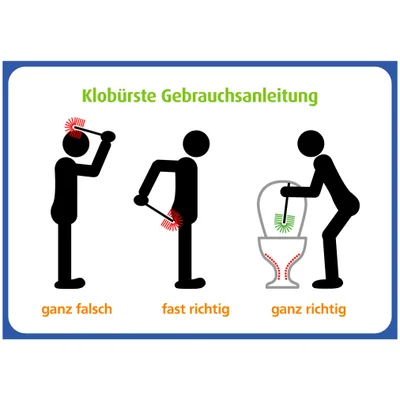 immi 6x Toilettenbürste Gebrauchsanweisung A7 (klein) Wie man's (nicht) macht
