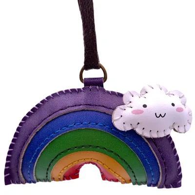 immi Anhänger Regenbogen Taschenanhänger, liebevoll handgefertigt