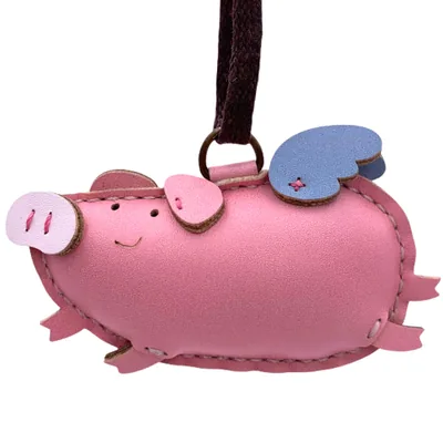 immi Anhänger Schweinchen/Schwein Taschenanhänger, liebevoll handgefertigt