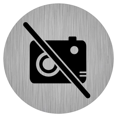 immi Foto-Verbots-Zeichen, Keine Fotos im Gebäude, Fotos nicht erlaubt, 95mmØ
