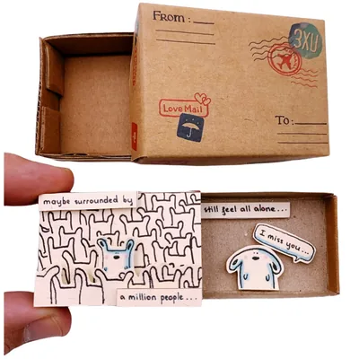 immi Mini Überraschung, kleines Geschenk in der Box (Anlass/Vermisse Dich)