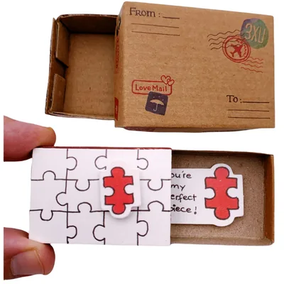 immi Mini Überraschung, kleines Geschenk in der Box (Liebe/Puzzle-Teilchen)