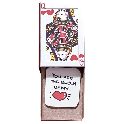 immi Mini Überraschungs-Geschenk 3XU Grußkarte (Queen of my heart)