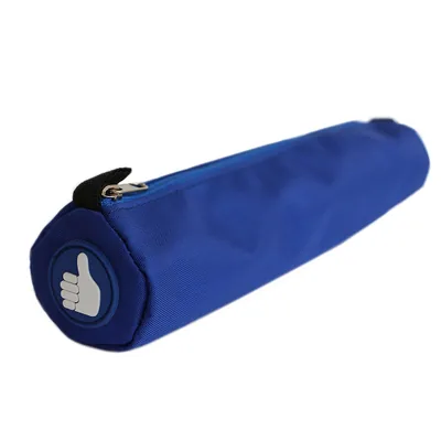 immi Schlankes rundes Federmäppchen/Schlampermäppchen (Blau/Daumen hoch)