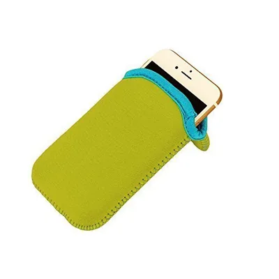 immi Smartphone Neopren Sleeve für 4 bis 5 Zoll Größen (Grün/Pink)