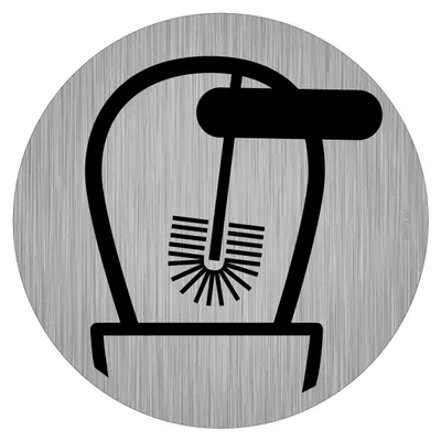 immi Toilette-Hinweis, Klobürste verwenden, WC Hygiene, sauber halten, 95mmØ