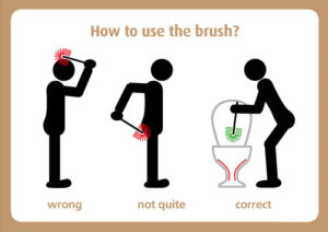 Germany: How to use the toilet brush