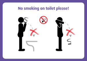No smoking on German toilet please