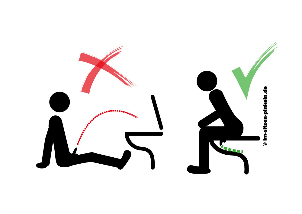 Richtiges Sitzen pinkeln - nicht auf dem Boden, sondern auf der Toilette - immi.de