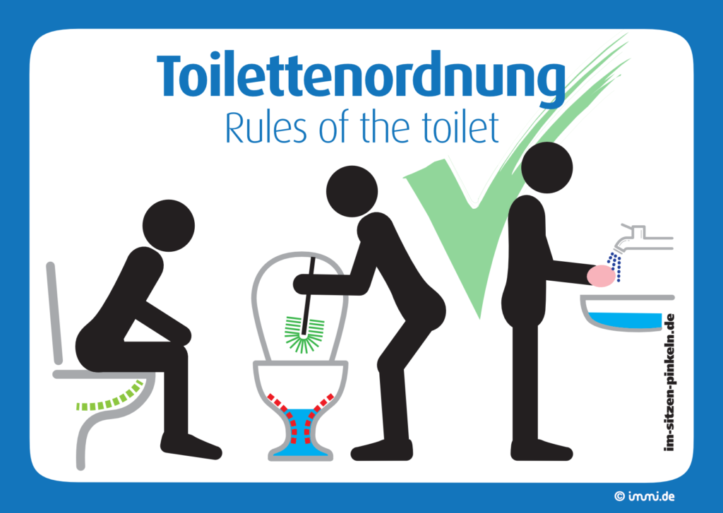immi Toilettenordnung Sitzen, Bürsten, Waschen, Wie man's macht und wie nicht, Zweisprachig_1