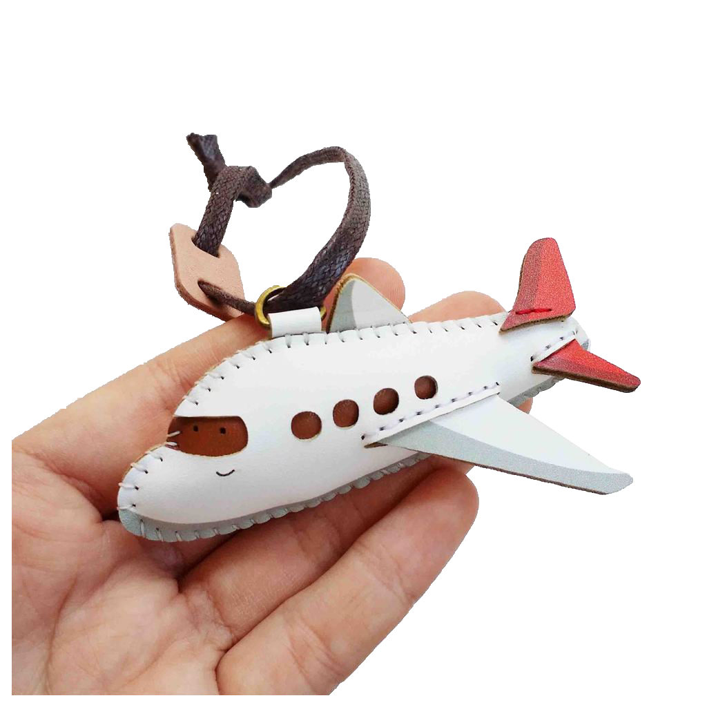immi Taschenanhänger, liebevoll handgefertigt für Taschen, Koffer, Schlüsselbund (Airplane, Flugzeug) 3XU