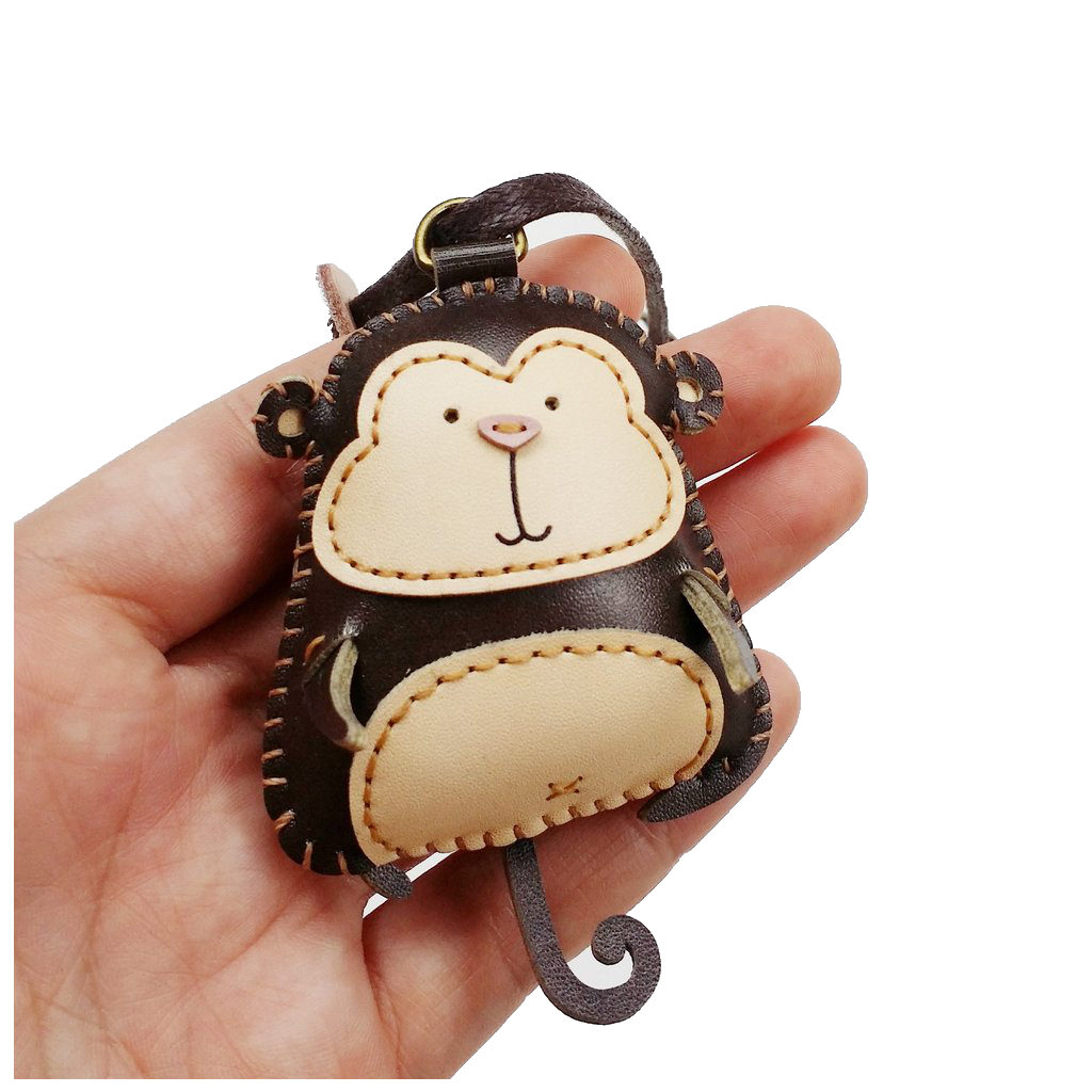 immi Taschenanhänger, liebevoll handgefertigt für Taschen, Koffer, Schlüsselbund (Monkey, Affe) 3XU