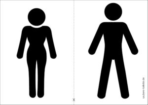 immi Klomännchen (modern) Gäste-WC : Toilette-Schild : Piktogramm