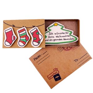 immi Überraschung Mini Geschenk mit Nikolaus-Socken u. Weihnachtsbaum (3XU)