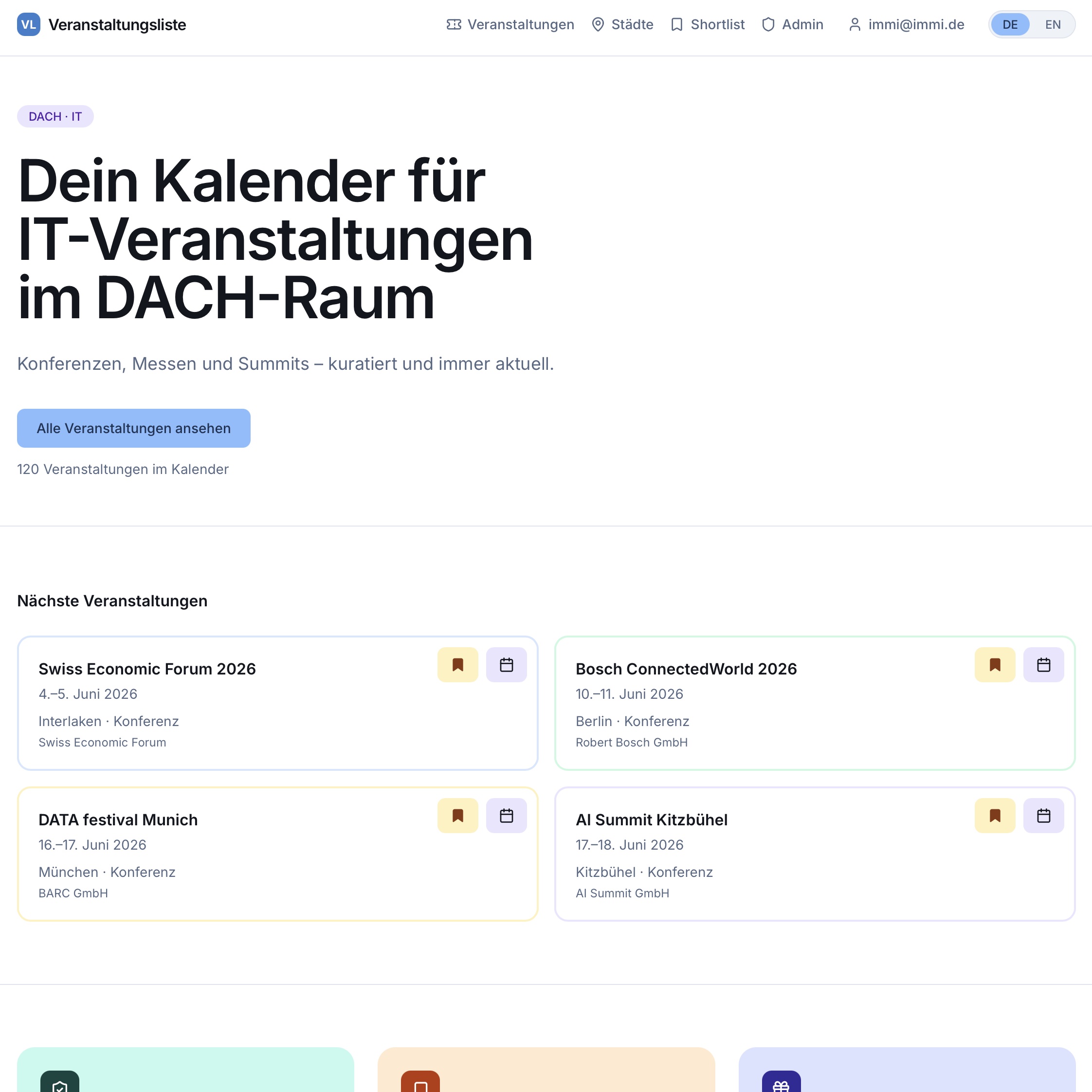 veranstaltungsliste.de Screenshot